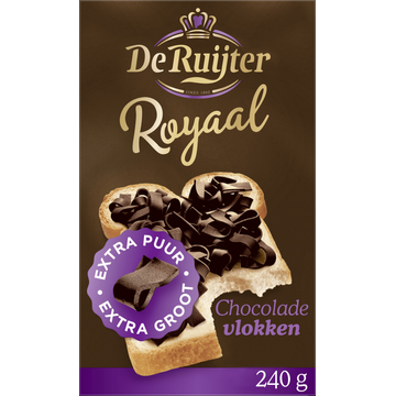 De Ruijter Royaal chocolade vlokken extra puur