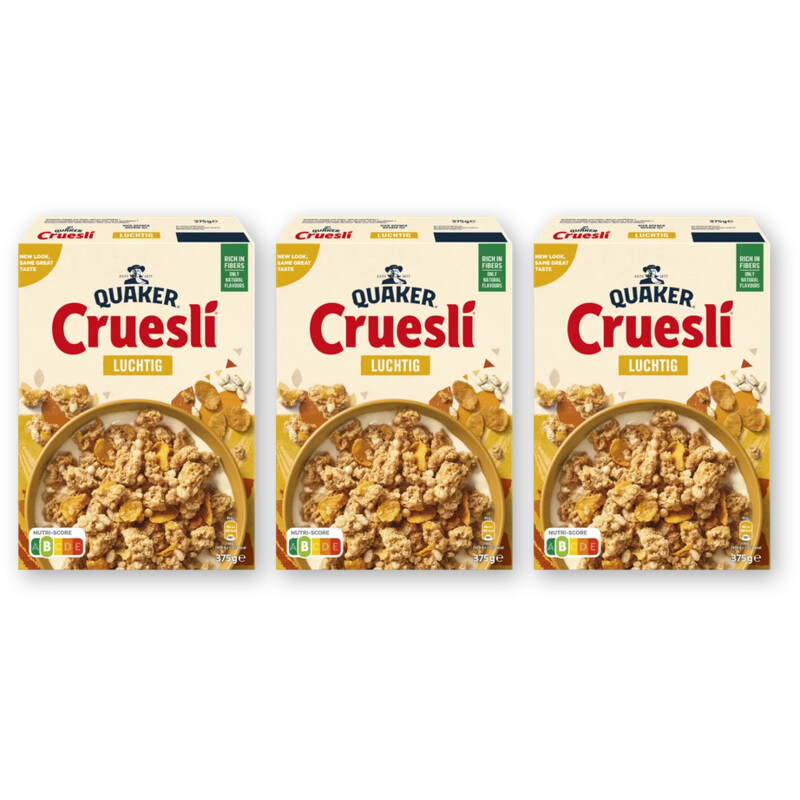 Quaker Cruesli luchtig 3-pack