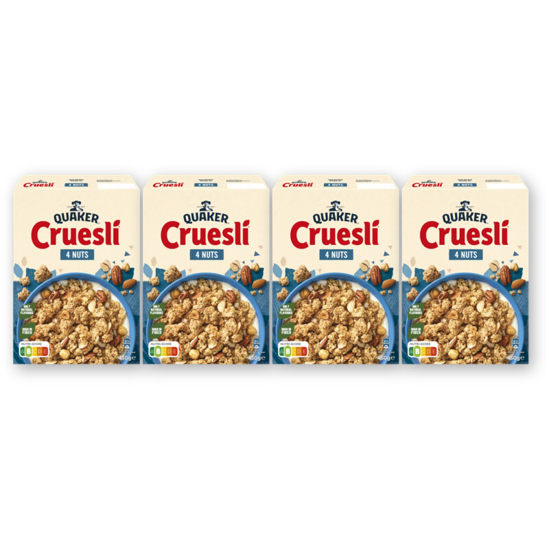 Quaker Cruesli 4 nuts 4-pack