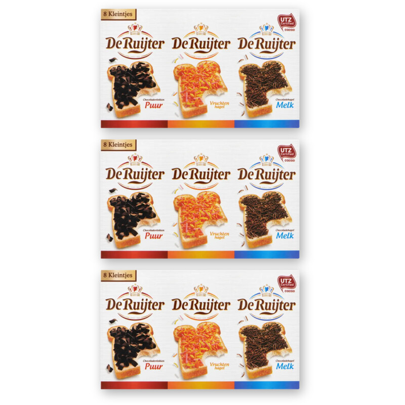 De Ruijter Kleintjes hagelslag 3-pack