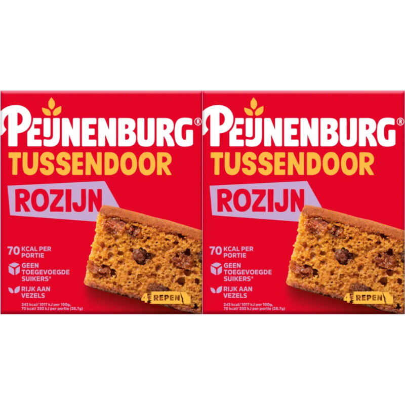 Peijnenburg Tussendoor rozijn 2-pack