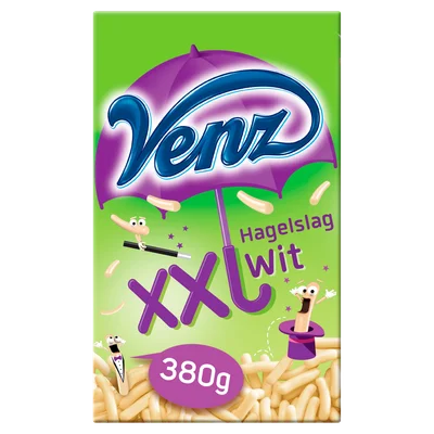 Venz XXL hagelslag wit