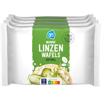 AH Dunne linzenwafels naturel 4-pack