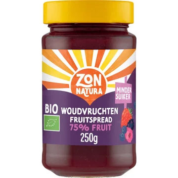Zonnatura Woudvruchten fruitspread 75% fruit