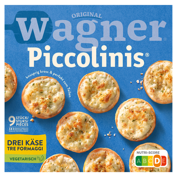 Wagner Piccolinis mini pizza 3 soorten kaas
