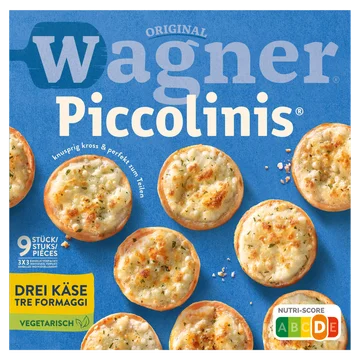 Wagner Piccolinis mini pizza 3 soorten kaas