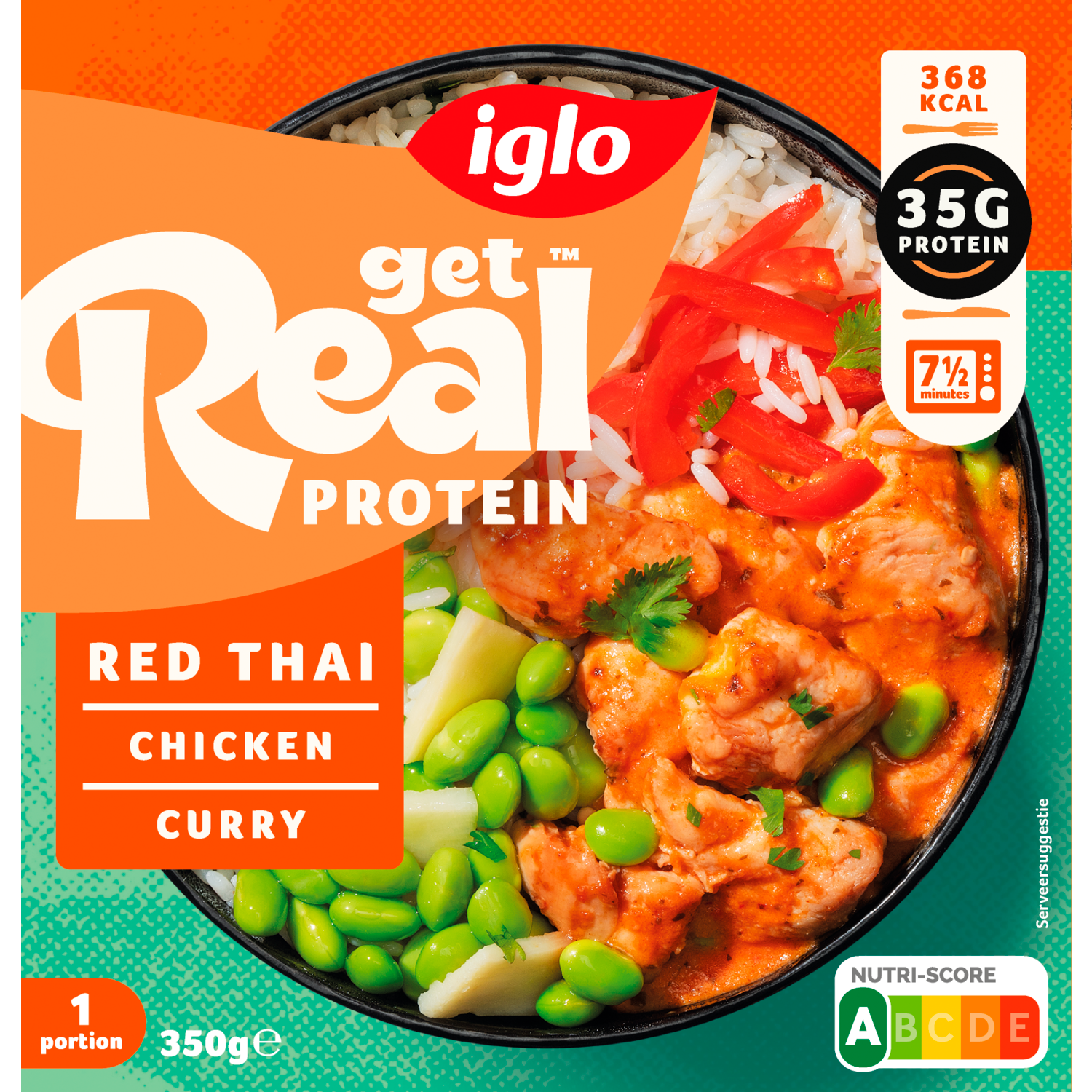 Iglo Get real protein red Thai chicken curry