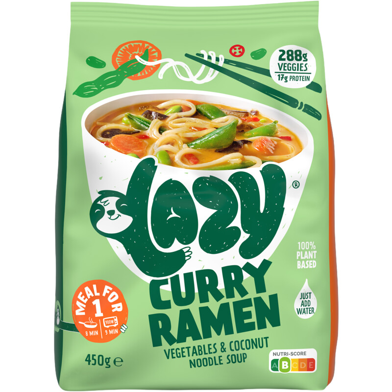 Lazy Curry ramen maaltijd
