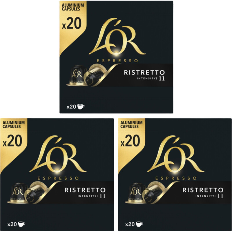 L'OR Espresso ristretto capsules 3-pack