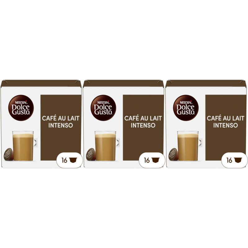 Nescafé Dolce Gusto Cafe au lait intenso capsules 3-pack