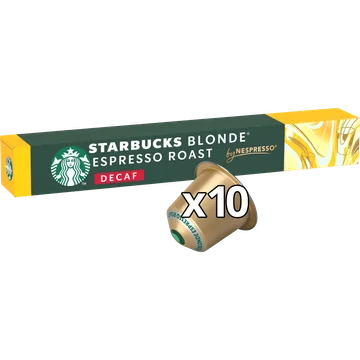 Starbucks Blonde espresso roast decaf capsules