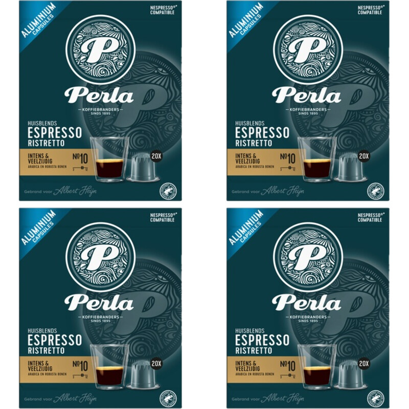 Perla Huisblends Espresso ristretto capsules 4-pack