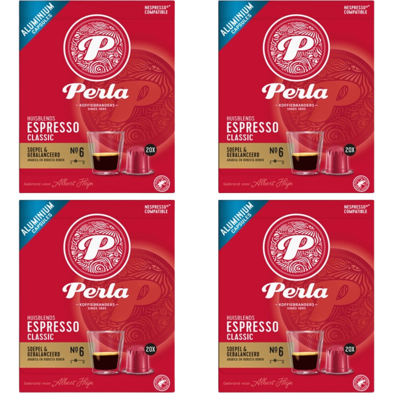 Perla Huisblends Espresso classic capsules 4-pack