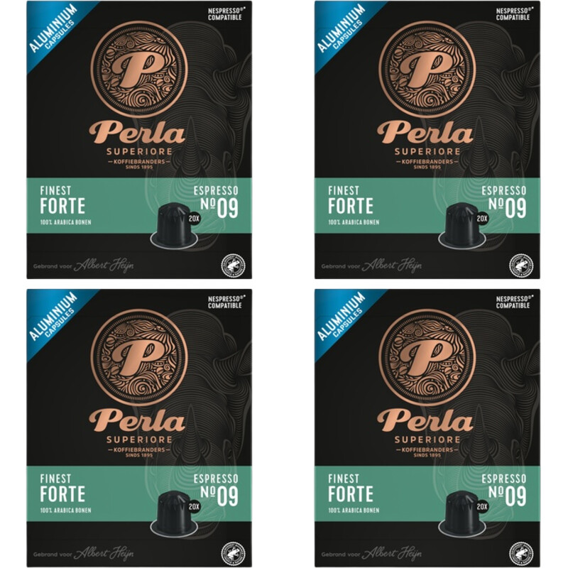 Perla Superiore Finest espresso forte capsules 4-pack