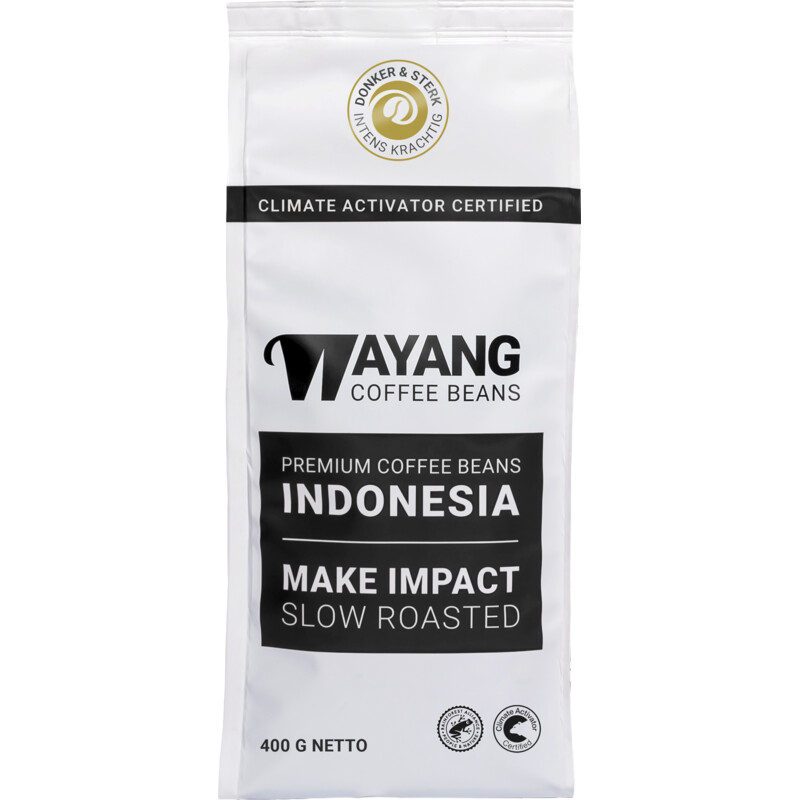 Wayang Donker & sterk koffiebonen