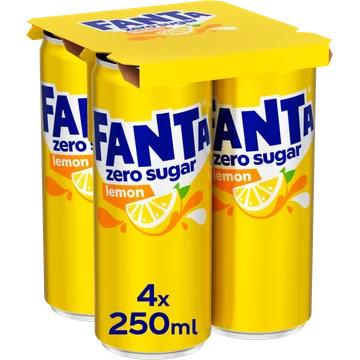 Fanta Lemon zero sugar 4-pack