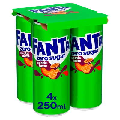 Fanta Exotic zero sugar 4-pack