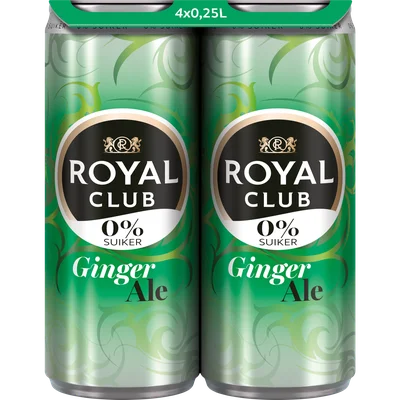 Royal Club Ginger ale 0% suiker 4-pack