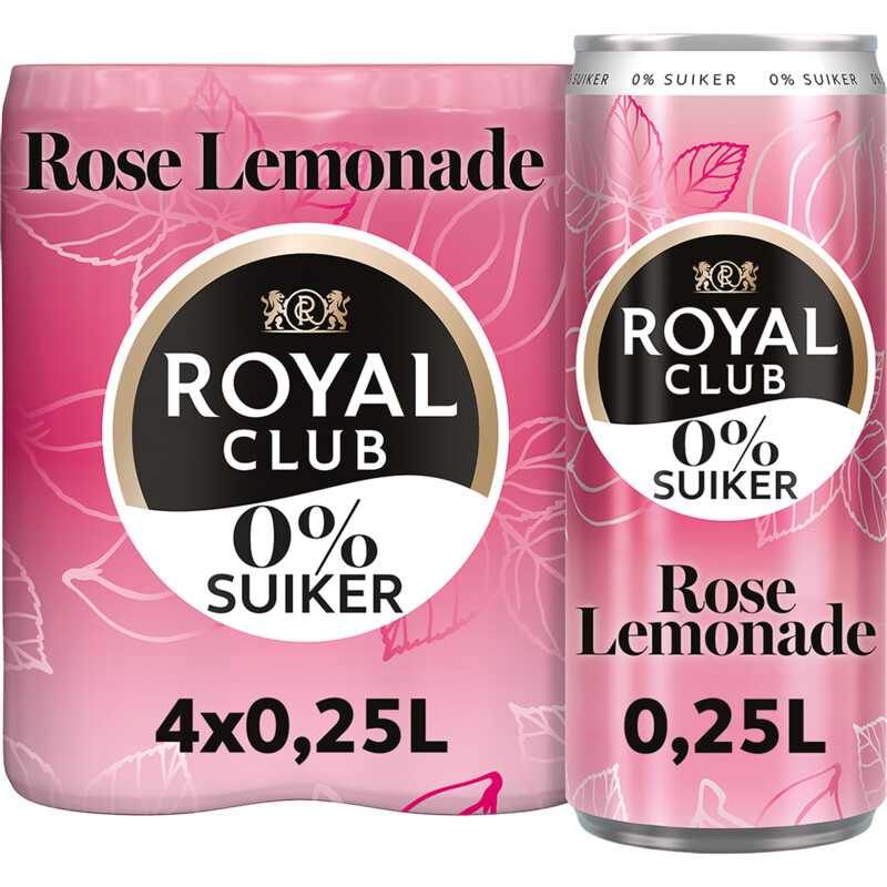 Royal Club Rose lemonade 0% suiker 4-pack