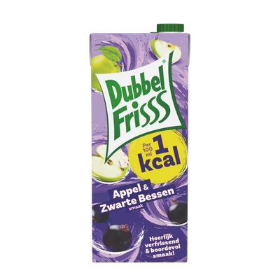 DubbelFrisss 1Kcal Appel & zwarte bessen