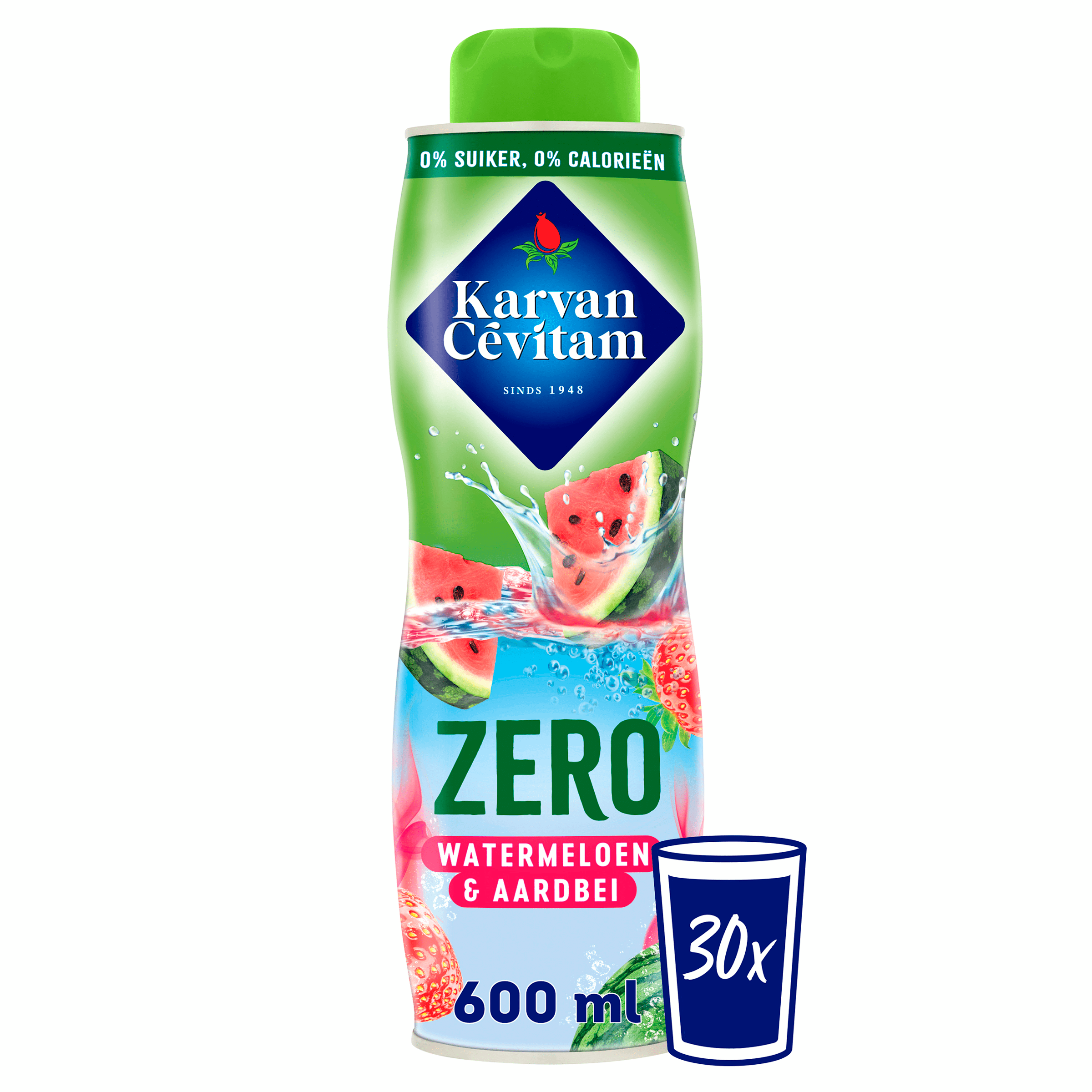 Karvan Cévitam Zero watermeloen & aardbei siroop