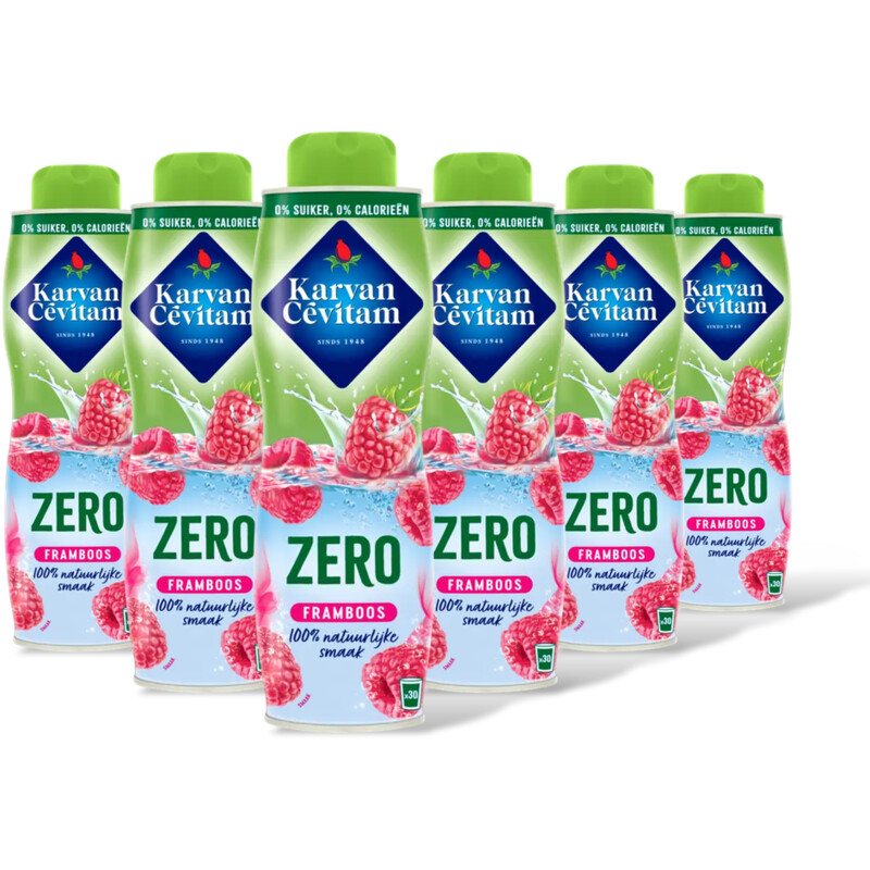 Karvan Cévitam Zero framboos siroop 6-pack