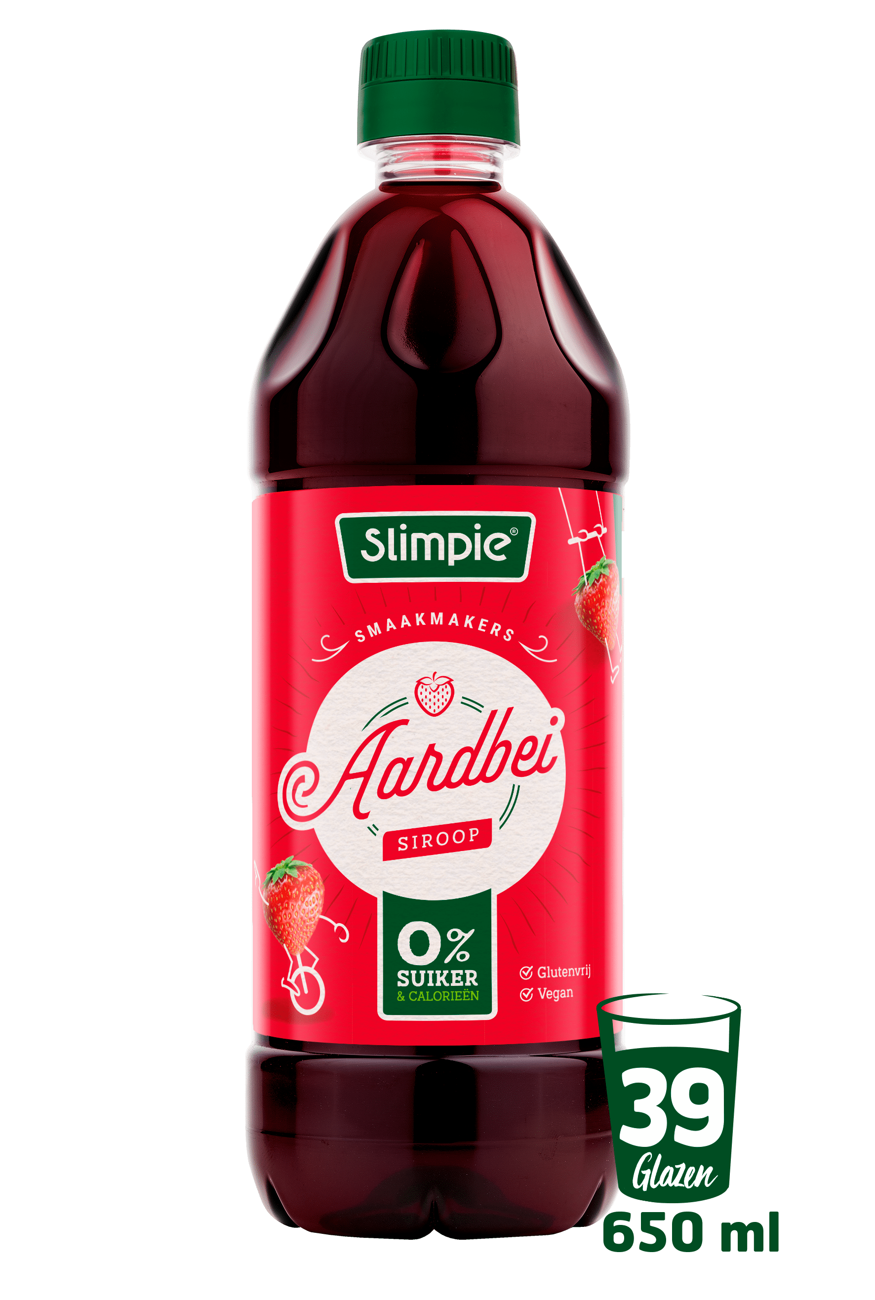 Slimpie Aardbei siroop 0% suiker