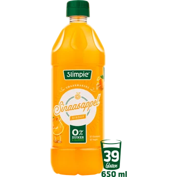 Slimpie Sinaasappel siroop 0% suiker