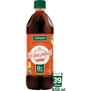 Slimpie Ice tea perzik siroop 0% suiker