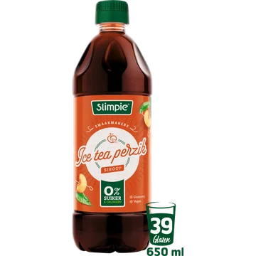Slimpie Ice tea perzik siroop 0% suiker