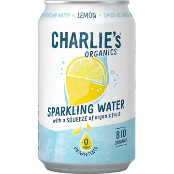 Charlie's Organics sparkling water lemon