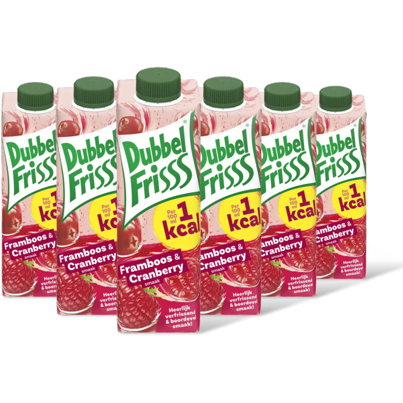 DubbelFrisss 1kcal framboos & cranberry 6-pack