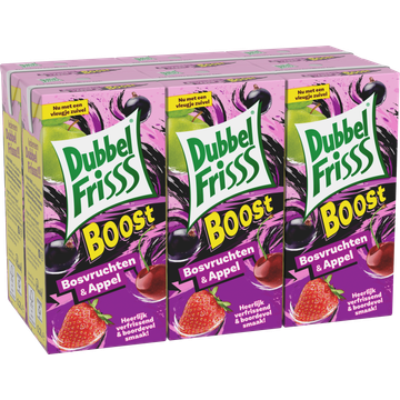 DubbelFrisss Boost bosvruchten & appel 6-pack