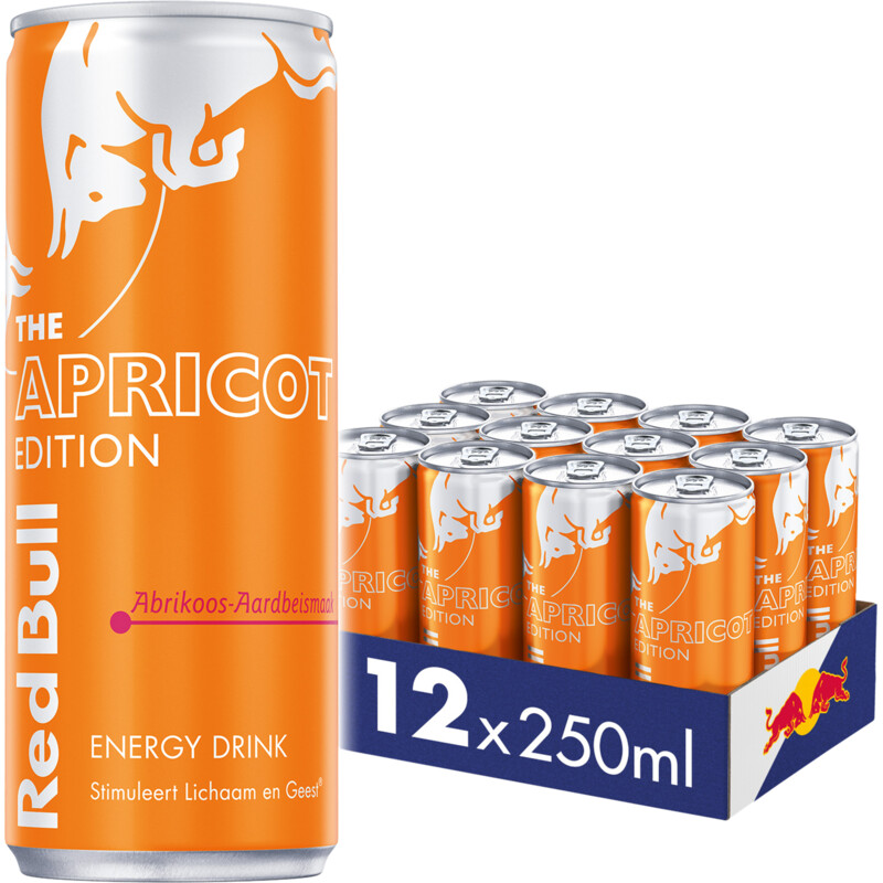 Red Bull Energy drink abrikoos-aardbei 12-pack