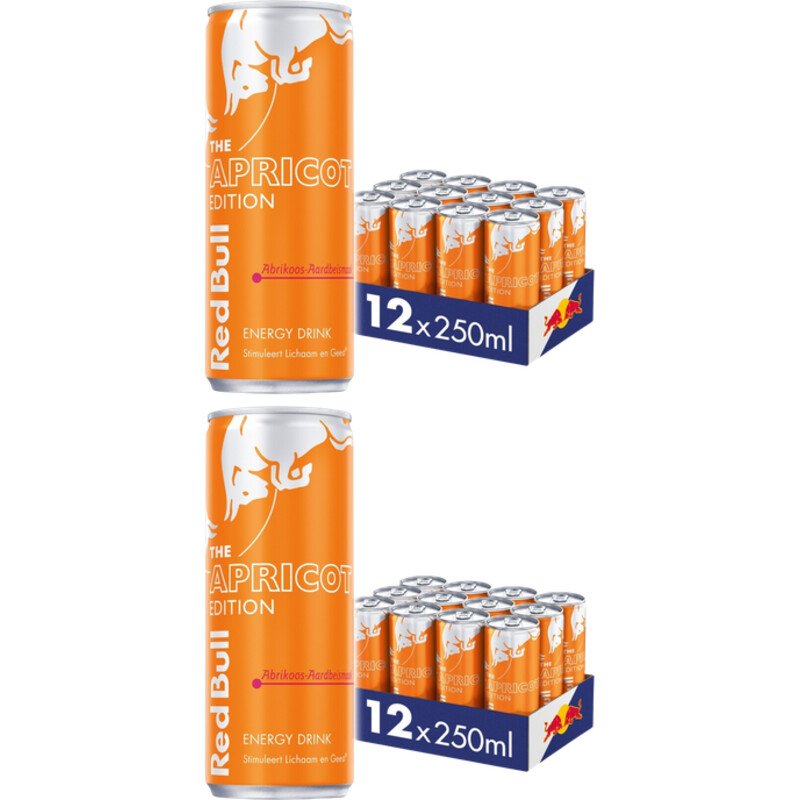 Red Bull Energy drink abrikoos-aardbei 2x 12-pack