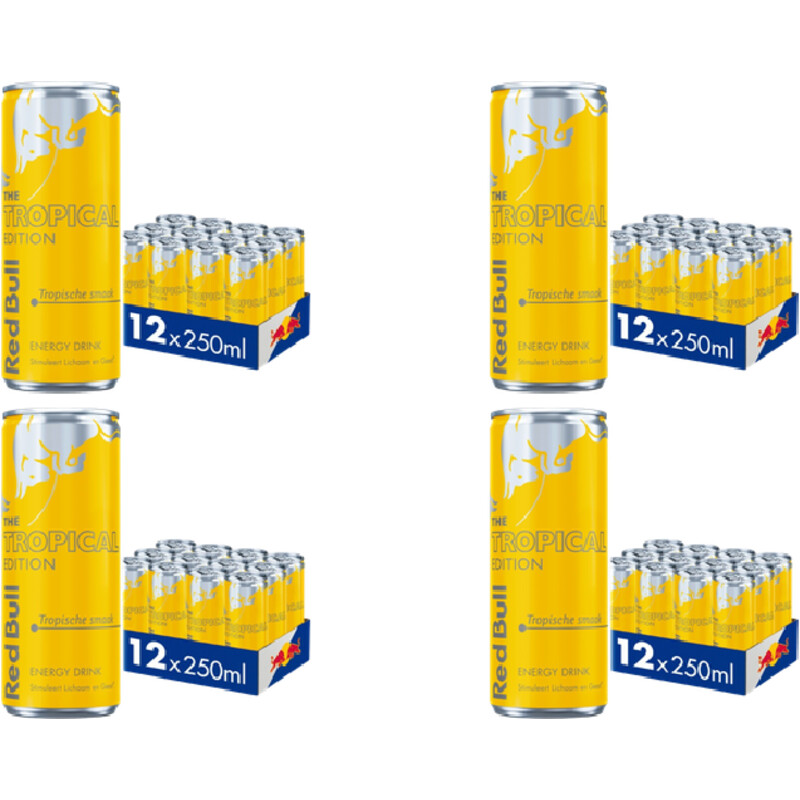 Red Bull Energy drink tropisch fruit 4x 12-pack