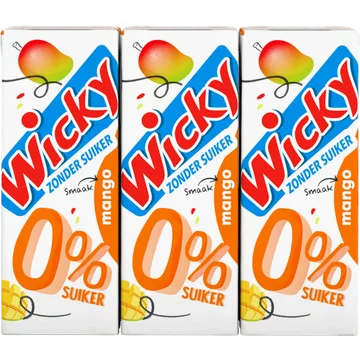 Wicky Mango 0% suiker 6-pack