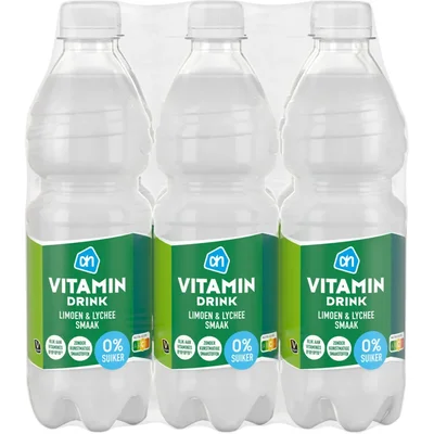 AH Vitamin drink limoen lychee 0% 6-pack