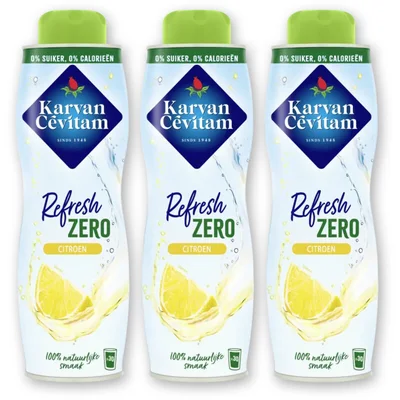 Karvan Cévitam Refresh Zero citroen siroop 3-pack