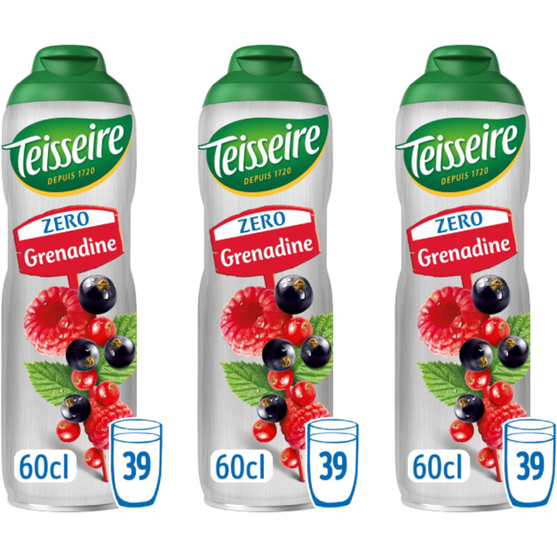 Teisseire Zero grenadine siroop 3-pack