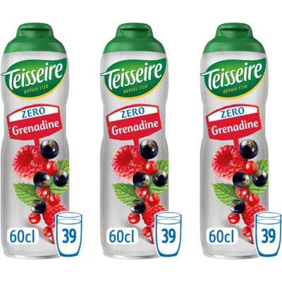 Teisseire Zero grenadine siroop 3-pack