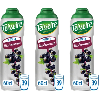 Teisseire Zero cassis siroop 3-pack