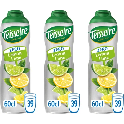 Teisseire Zero citroen limoen siroop 3-pack