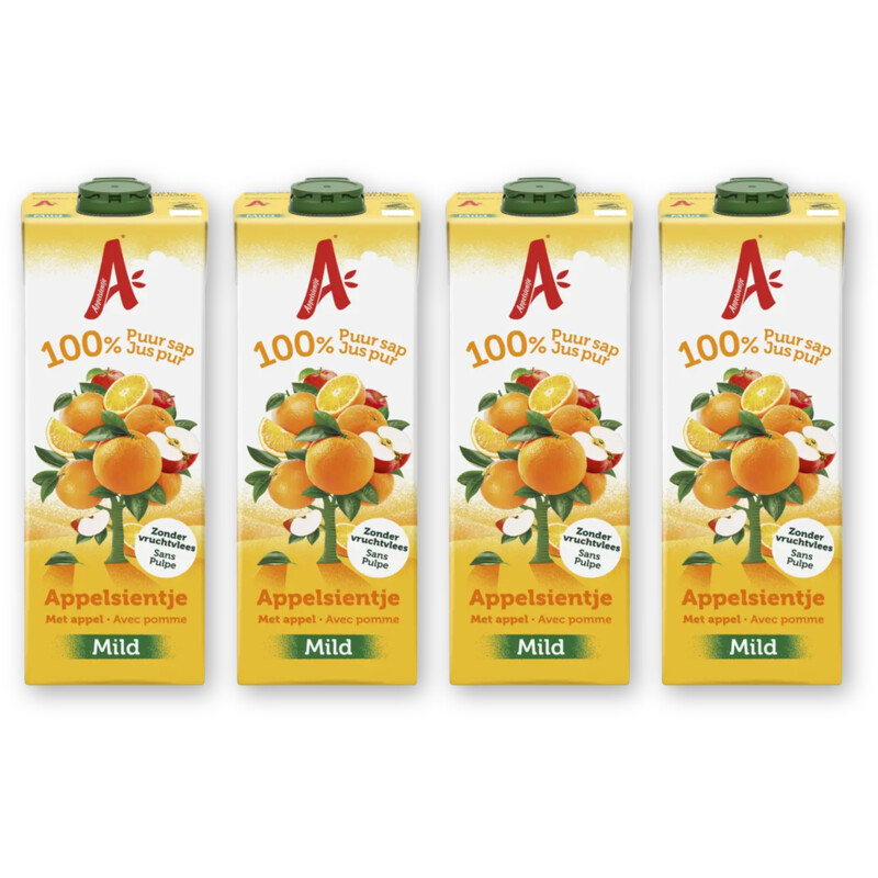Appelsientje Sinaasappelsap mild 4-pack