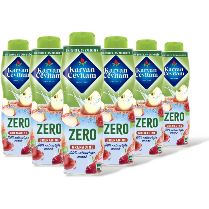 Karvan Cévitam Zero grenadine siroop 6-pack