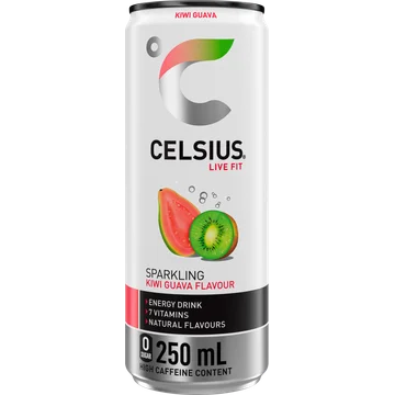 Celsius Sparkling kiwi guava flavour