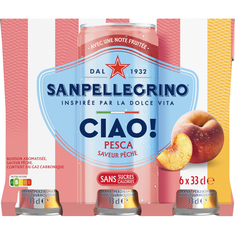 S. Pellegrino Ciao peach 6-pack