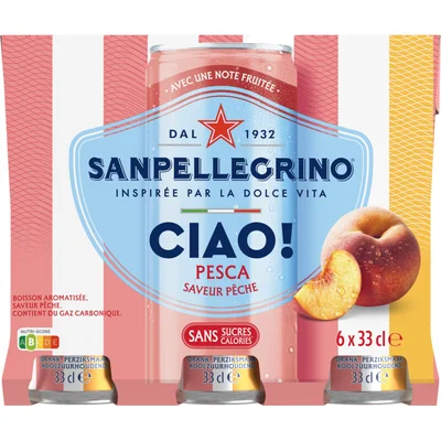 S. Pellegrino Ciao peach 6-pack