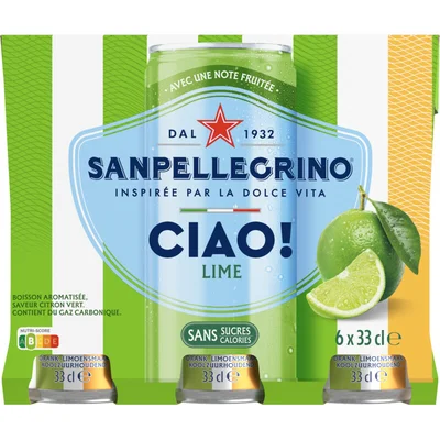 S. Pellegrino Ciao lime 6-pack