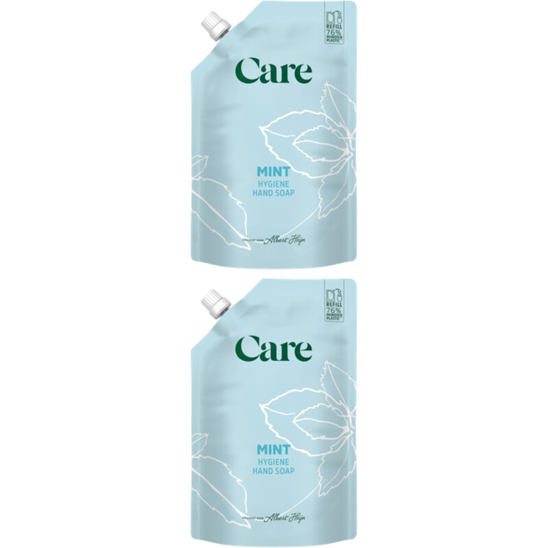Care Mint hygiene hand soap refill 2-pack